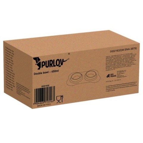 Miska podwójna- 450ml Purlov 21632 Miska podwójna- 450ml Purlov 21632