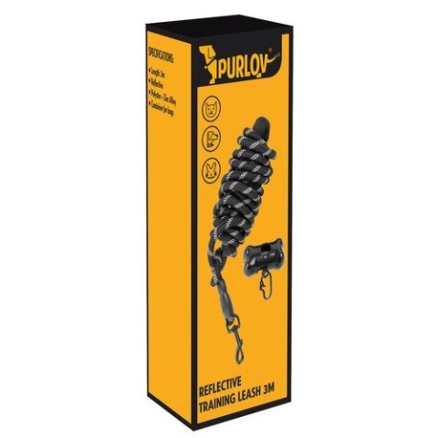 Smycz treningowa odblaskowa 3m Purlov 21654 Smycz treningowa odblaskowa 3m Purlov 21654