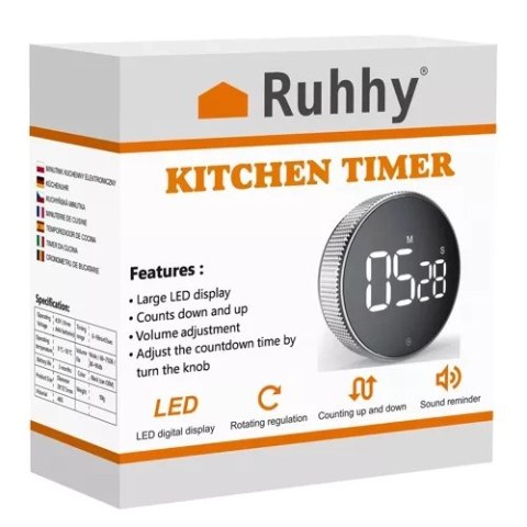 Minutnik kuchenny elektroniczny Ruhhy 22052 Minutnik kuchenny elektroniczny Ruhhy 22052