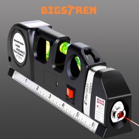 Poziomica laserowa z miarką 250cm Bigstren 21747 Poziomica laserowa z miarką 250cm Bigstren 21747