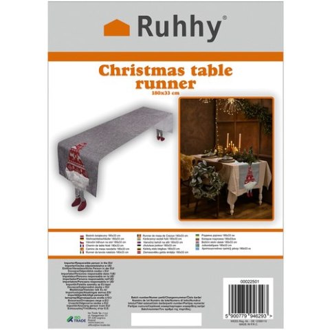 Bieżnik świąteczny 180x33cm Ruhhy 22501 Bieżnik świąteczny 180x33cm Ruhhy 22501