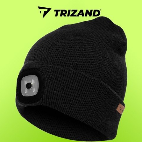 Czapka zimowa z latarką- czarna Trizand 22663 Czapka zimowa z latarką- czarna Trizand 22663