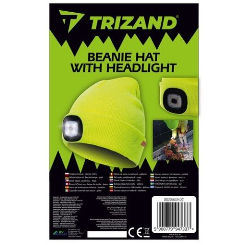 Czapka zimowa z latarką- żółta Trizand 22664 Czapka zimowa z latarką- żółta Trizand 22664