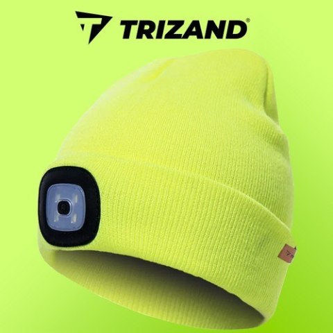 Czapka zimowa z latarką- żółta Trizand 22664 Czapka zimowa z latarką- żółta Trizand 22664