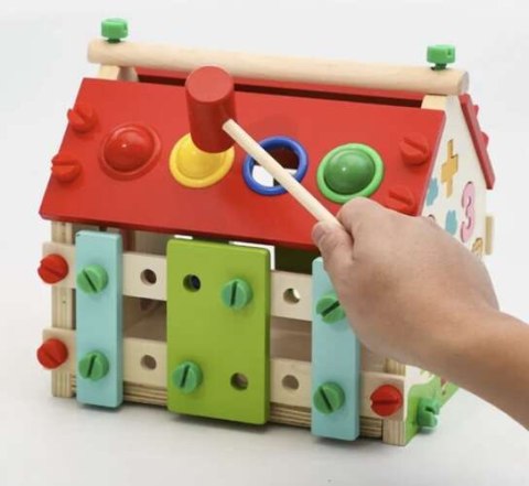 Domek edukacyjny drewniany Kruzzel 22564 Domek edukacyjny drewniany Kruzzel 22564