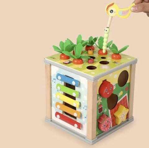 Kostka edukacyjna drewniana- sorter Kruzzel 22566 Kostka edukacyjna drewniana- sorter Kruzzel 22566