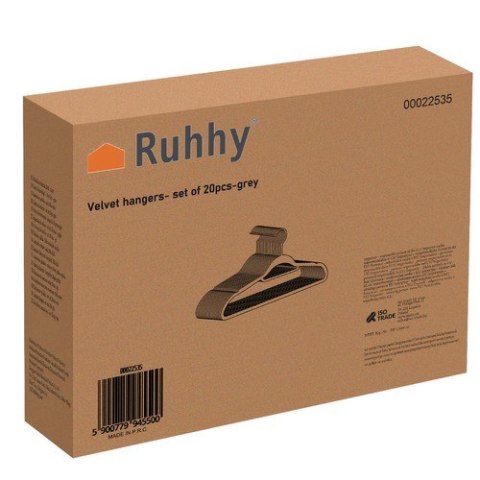 Wieszak na ubrania 20szt.- czarny Ruhhy 22536 Wieszak na ubrania 20szt.- czarny Ruhhy 22536