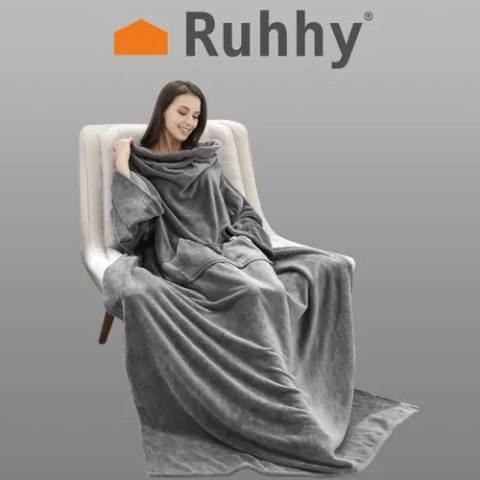Bluza- kocoszlafrok jasnoszary Ruhhy 22649 Bluza- kocoszlafrok jasnoszary Ruhhy 22649