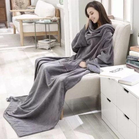 Bluza- kocoszlafrok jasnoszary Ruhhy 22649 Bluza- kocoszlafrok jasnoszary Ruhhy 22649