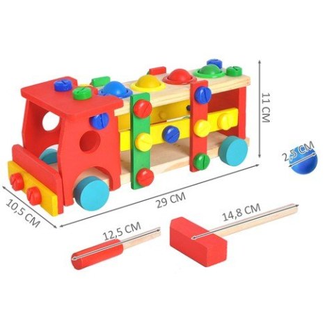 Ciężarówka edukacyjna drewniana 22372 Ciężarówka edukacyjna drewniana 22372