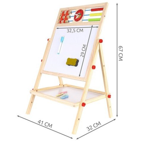 Tablica dwustronna drewniana Kruzzel 22472 Tablica dwustronna drewniana Kruzzel 22472