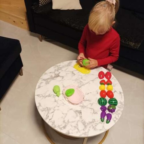 Zestaw owoce warzywa do krojenia w koszyczku 22576 Zestaw owoce warzywa do krojenia w koszyczku 22576