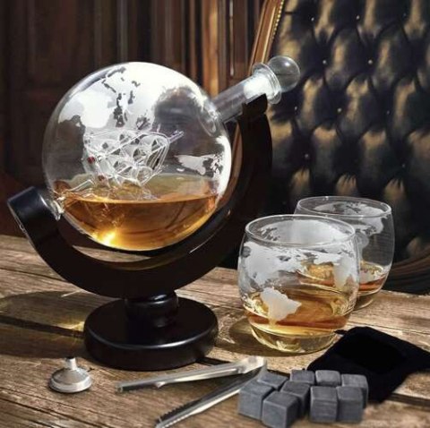 Karafka- globus- zestaw do whisky Malatec 22553 Karafka- globus- zestaw do whisky Malatec 22553