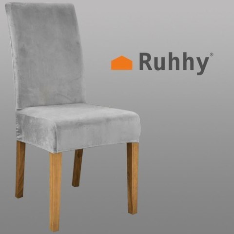 Pokrowiec na krzesło- szary welur Ruhhy 22979 Pokrowiec na krzesło- szary welur Ruhhy 22979