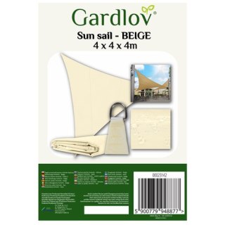 Żagiel przeciwsłoneczny 4x4x4 beżowy Gardlov 23142