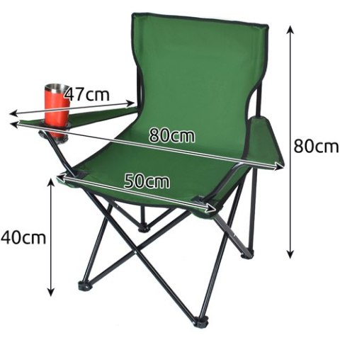 Krzesło wędkarskie zielone K23676 Krzesło wędkarskie zielone K23676