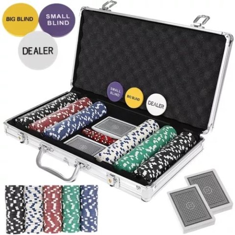 Poker - zestaw 300 żetonów w walizce HQ 23528 Poker - zestaw 300 żetonów w walizce HQ 23528