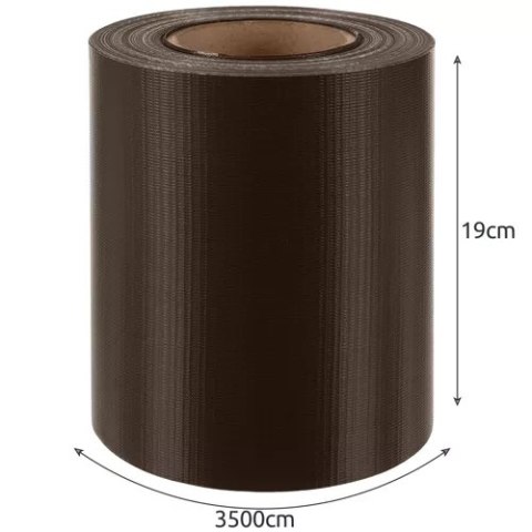 Taśma ogrodzeniowa 19cmx35m 450g/m2 brązowa 23702 Taśma ogrodzeniowa 19cmx35m 450g/m2 brązowa 23702