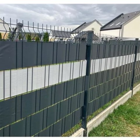 Taśma ogrodzeniowa 19cmx35m 450g/m2 szara 23697 Taśma ogrodzeniowa 19cmx35m 450g/m2 szara 23697