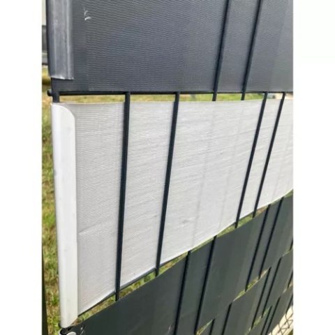 Taśma ogrodzeniowa 19cmx35m 450g/m2 szara 23697 Taśma ogrodzeniowa 19cmx35m 450g/m2 szara 23697