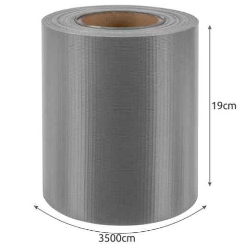 Taśma ogrodzeniowa 19cmx35m 450g/m2 szara 23697 Taśma ogrodzeniowa 19cmx35m 450g/m2 szara 23697