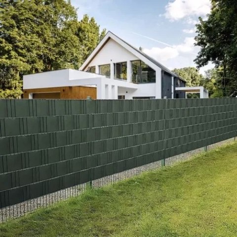 Taśma ogrodzeniowa 19cmx35m 450g/m2 zielona 23699 Taśma ogrodzeniowa 19cmx35m 450g/m2 zielona 23699