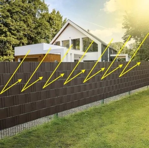 Taśma ogrodzeniowa 19cmx35m 630g/m2 brązowa 23707 Taśma ogrodzeniowa 19cmx35m 630g/m2 brązowa 23707