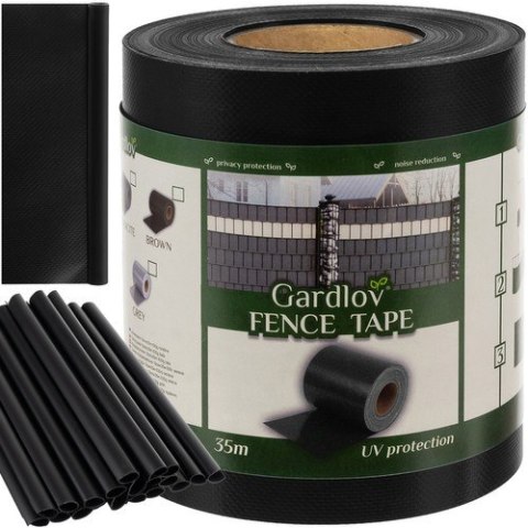 Taśma ogrodzeniowa 19cmx35m 630g/m2 czarna 23705 Taśma ogrodzeniowa 19cmx35m 630g/m2 czarna 23705