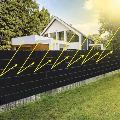 Taśma ogrodzeniowa 19cmx35m 630g/m2 czarna 23705 Taśma ogrodzeniowa 19cmx35m 630g/m2 czarna 23705