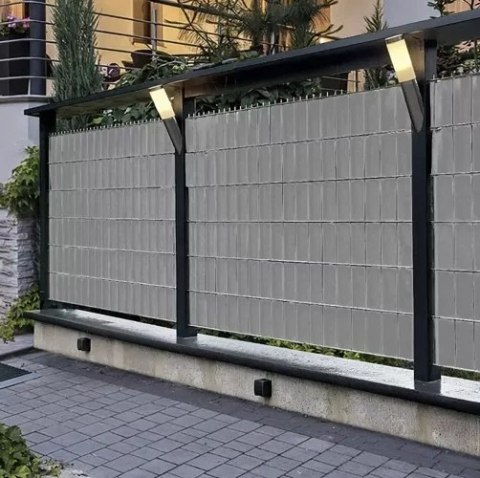 Taśma ogrodzeniowa 19cmx35m 630g/m2 szara 23704 Taśma ogrodzeniowa 19cmx35m 630g/m2 szara 23704