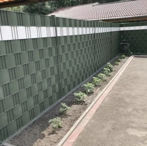 Taśma ogrodzeniowa 19cmx35m 630g/m2 zielona 23706 Taśma ogrodzeniowa 19cmx35m 630g/m2 zielona 23706