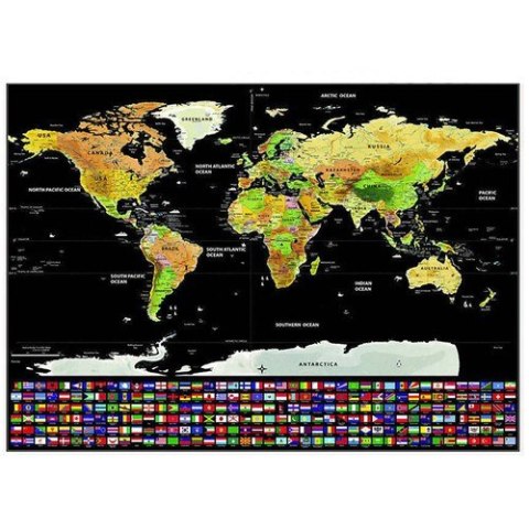 Mapa świata - zdrapka z flagami + akcesoria 23442 Mapa świata - zdrapka z flagami + akcesoria 23442