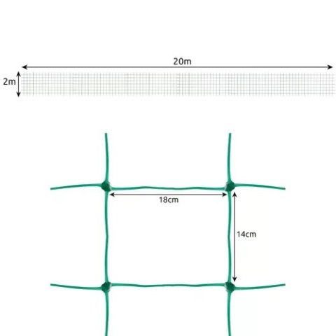Siatka - podpora do roślin 2x20m Gardlov 23980 Siatka - podpora do roślin 2x20m Gardlov 23980