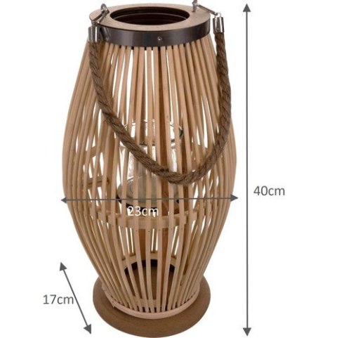 Lampion bambusowy rattanowy Gardlov 24282 Lampion bambusowy rattanowy Gardlov 24282
