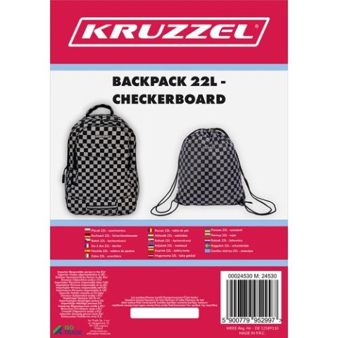 Plecak 22L - szachownica Kruzzel 24530 Plecak 22L - szachownica Kruzzel 24530