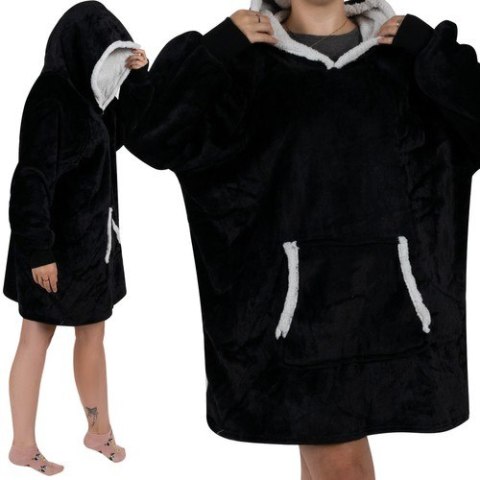 Bluza XXL - koc czarny Ruhhy 24403 Bluza XXL - koc czarny Ruhhy 24403