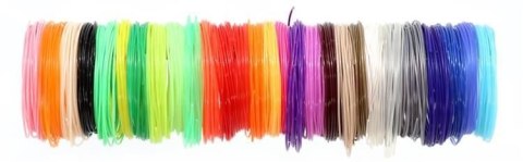 Filamenty PLA 3D - zestaw 30szt x 5m Filamenty PLA 3D - zestaw 30szt x 5m