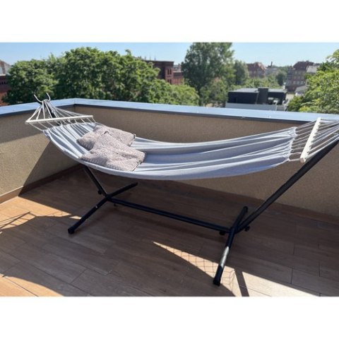 Hamak ogrodowy 200x150cm Gardlov ze stelażem 25466 Hamak ogrodowy 200x150cm Gardlov ze stelażem 25466