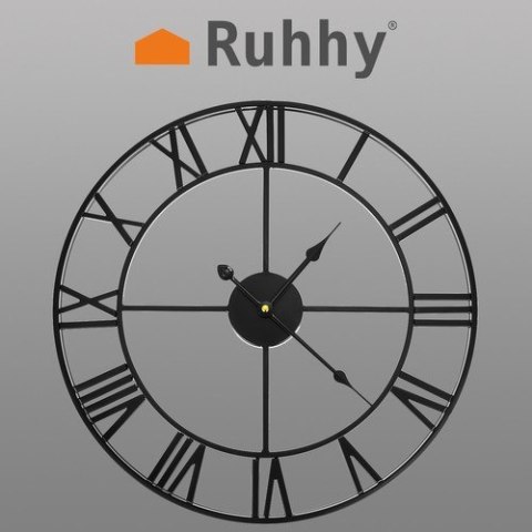 Zegar ścienny retro - czarny Zegar ścienny retro - czarny