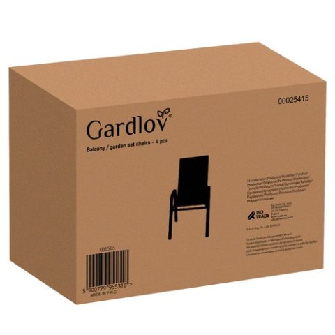 Zestaw krzeseł ogrodowych- 4szt. Gardlov 25415 Zestaw krzeseł ogrodowych- 4szt. Gardlov 25415