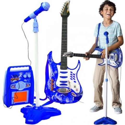 Gitara elektryczna+ mikrofon+wzmacniacz nieb 22409 Gitara elektryczna+ mikrofon+wzmacniacz nieb 22409
