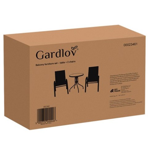 Zestaw mebli balkonowych- stolik + 2 krzesła 23461 Zestaw mebli balkonowych- stolik + 2 krzesła 23461