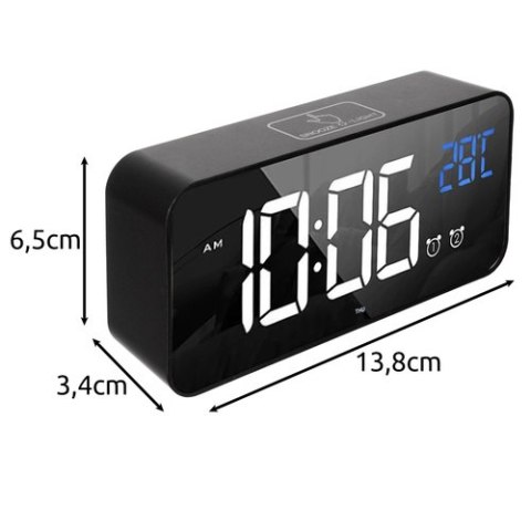Budzik- zegar LED Izoxis 24736 Budzik- zegar LED Izoxis 24736