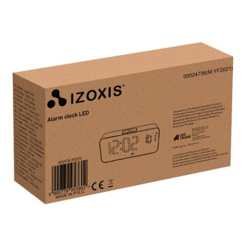 Budzik- zegar LED Izoxis 24736 Budzik- zegar LED Izoxis 24736