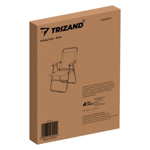 Krzesło wędkarskie czarne Trizand 25470 Krzesło wędkarskie czarne Trizand 25470