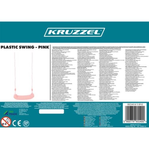 Huśtawka plastikowa - różowa 25445 Huśtawka plastikowa - różowa 25445