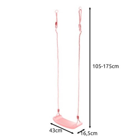Huśtawka plastikowa - różowa 25445 Huśtawka plastikowa - różowa 25445