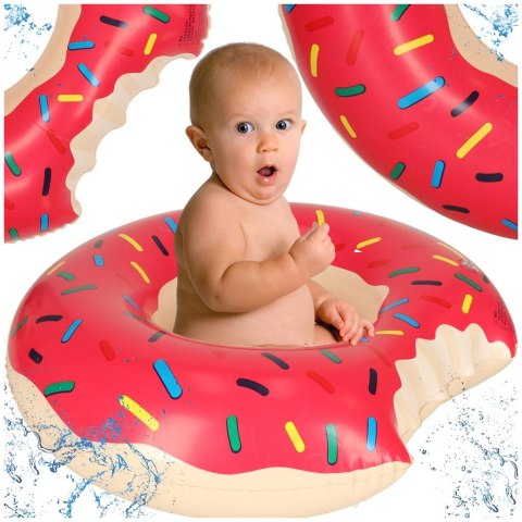 Kółko do pływania koło dmuchane Donut różowe 50cm max 20kg 3-6lat Kółko do pływania koło dmuchane Donut różowe 50cm max 20kg 3-6lat