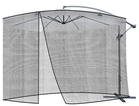 Moskitiera do parasola ogrodowego 3,5m - czarna Moskitiera do parasola ogrodowego 3,5m - czarna