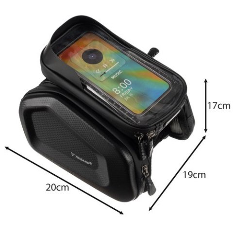 Sakwa rowerowa z etui na telefon Trizand 25378 Sakwa rowerowa z etui na telefon Trizand 25378